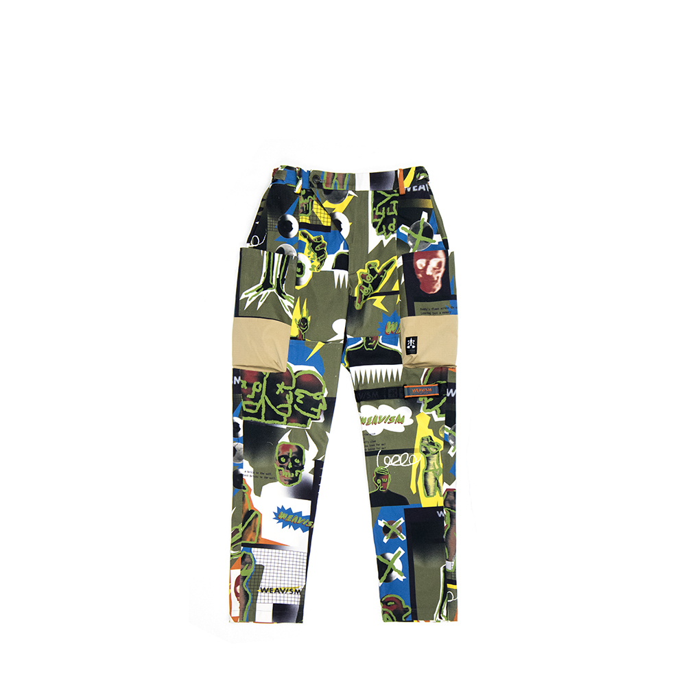 側扣大貼袋長褲 - PUNKART