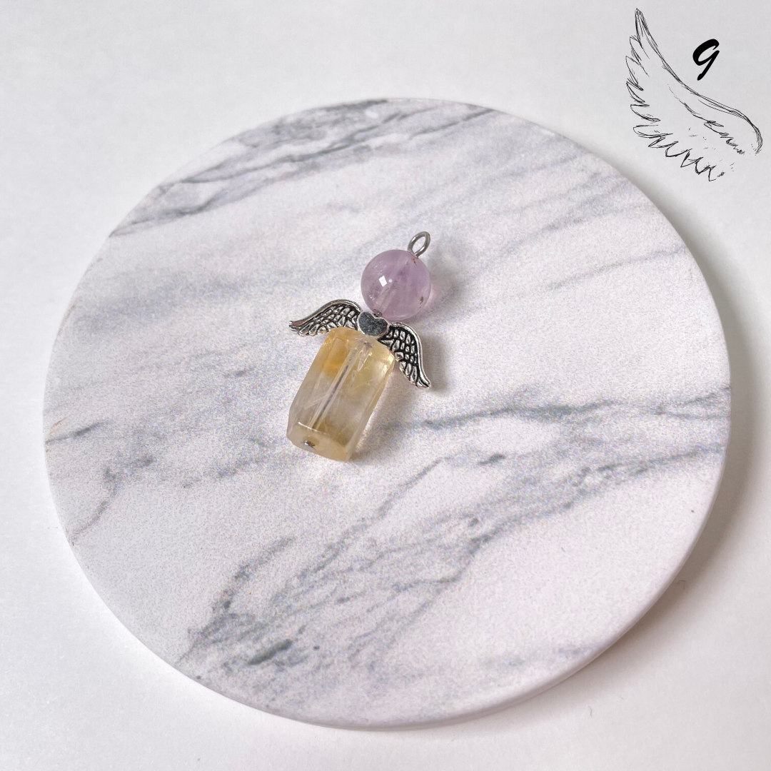 112109薰衣草紫晶/天然水晶/飾品/項鏈/耳環/手作/聖誕/聖誕節/新年