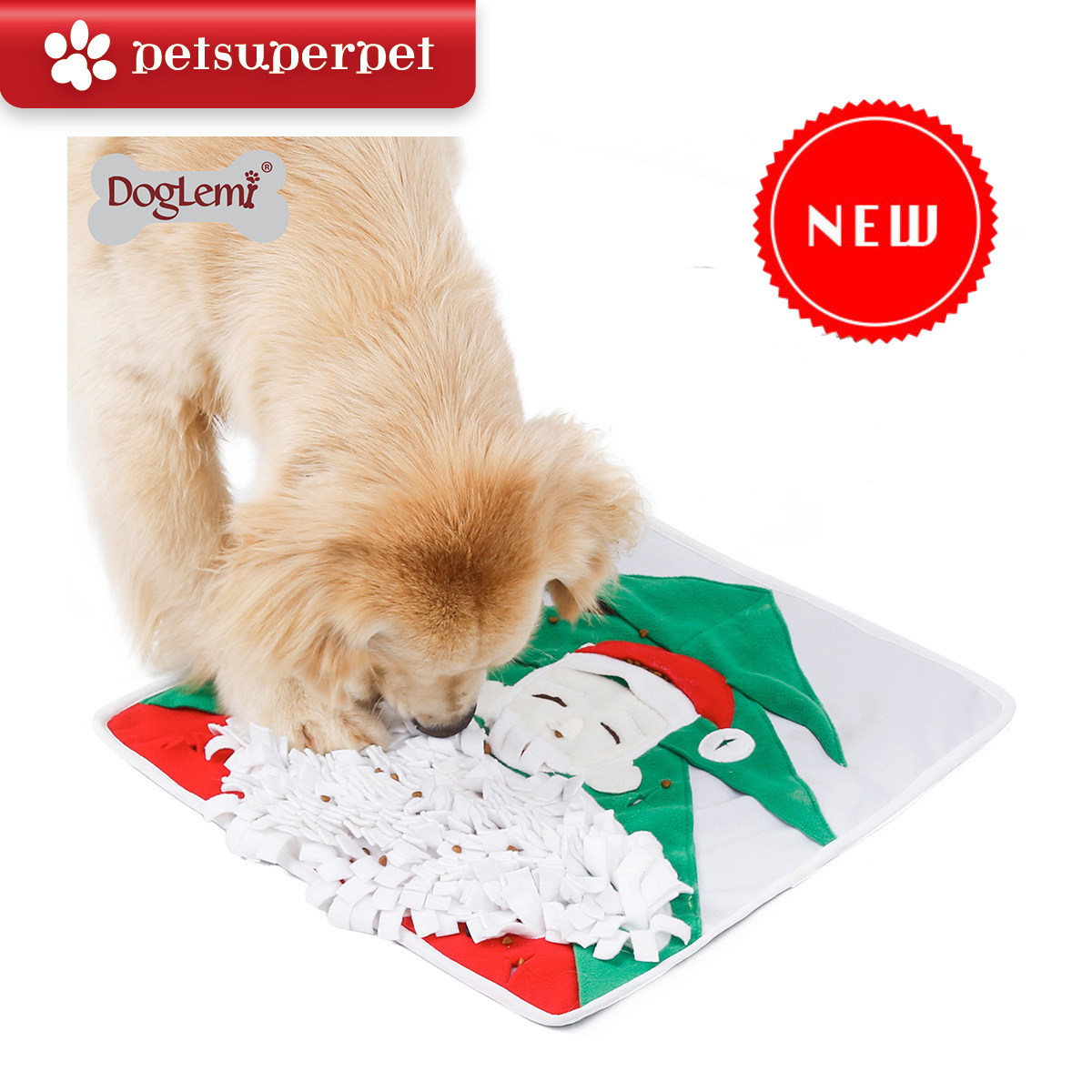 【新上架！】DogLemi聖誕老人嗅聞墊 - 淺灰色