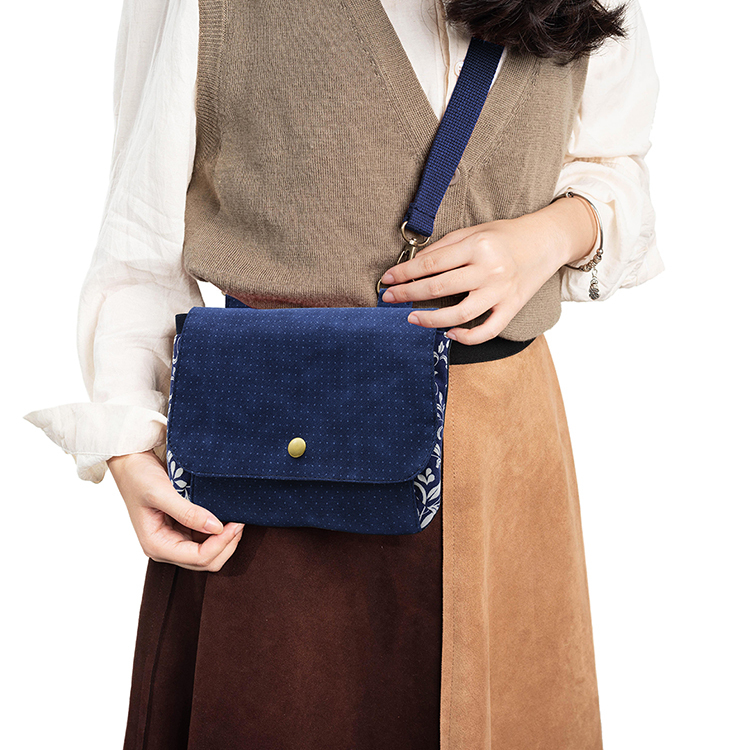 多層口袋小巧側背包(材料包)有2色可選購