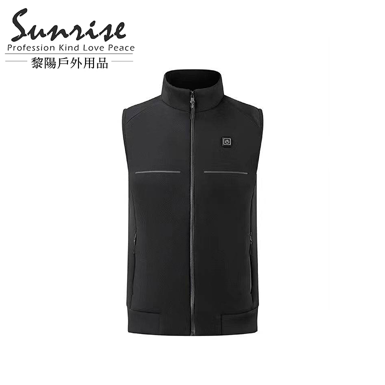 溫控保暖背心 中性款 (黑) 透氣/智能調溫/保暖舒適/立領/休閒旅遊/登山健行/遊學 00CSQ31909