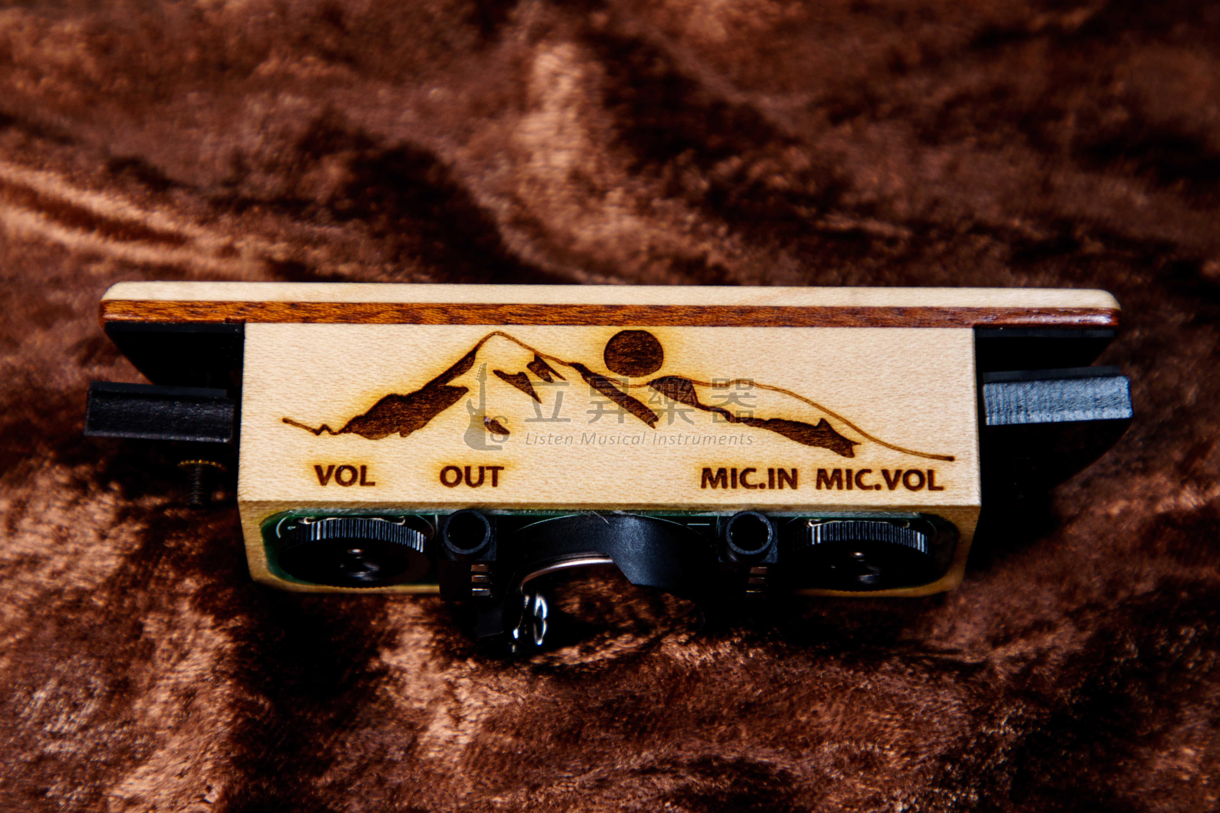Risen Woodland R2 響孔式拾音器 音孔式 雙系統 麥克風 純木外殼 木質 第 3 張圖片｜三峽吉他 / Bass
