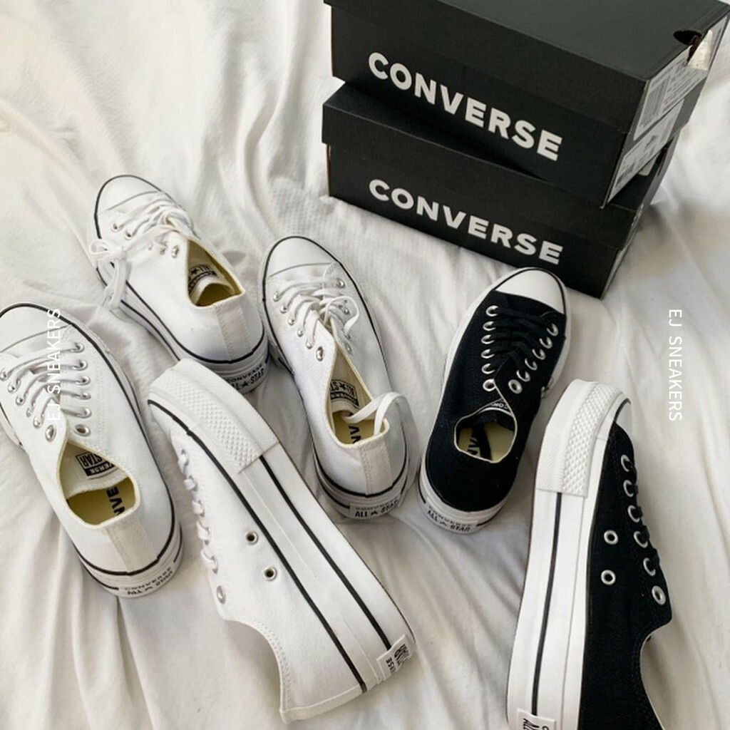 CONVERSE ALL STAR 厚底 增高 帆布 黑白 560250C 白黑 560251C / 調貨
