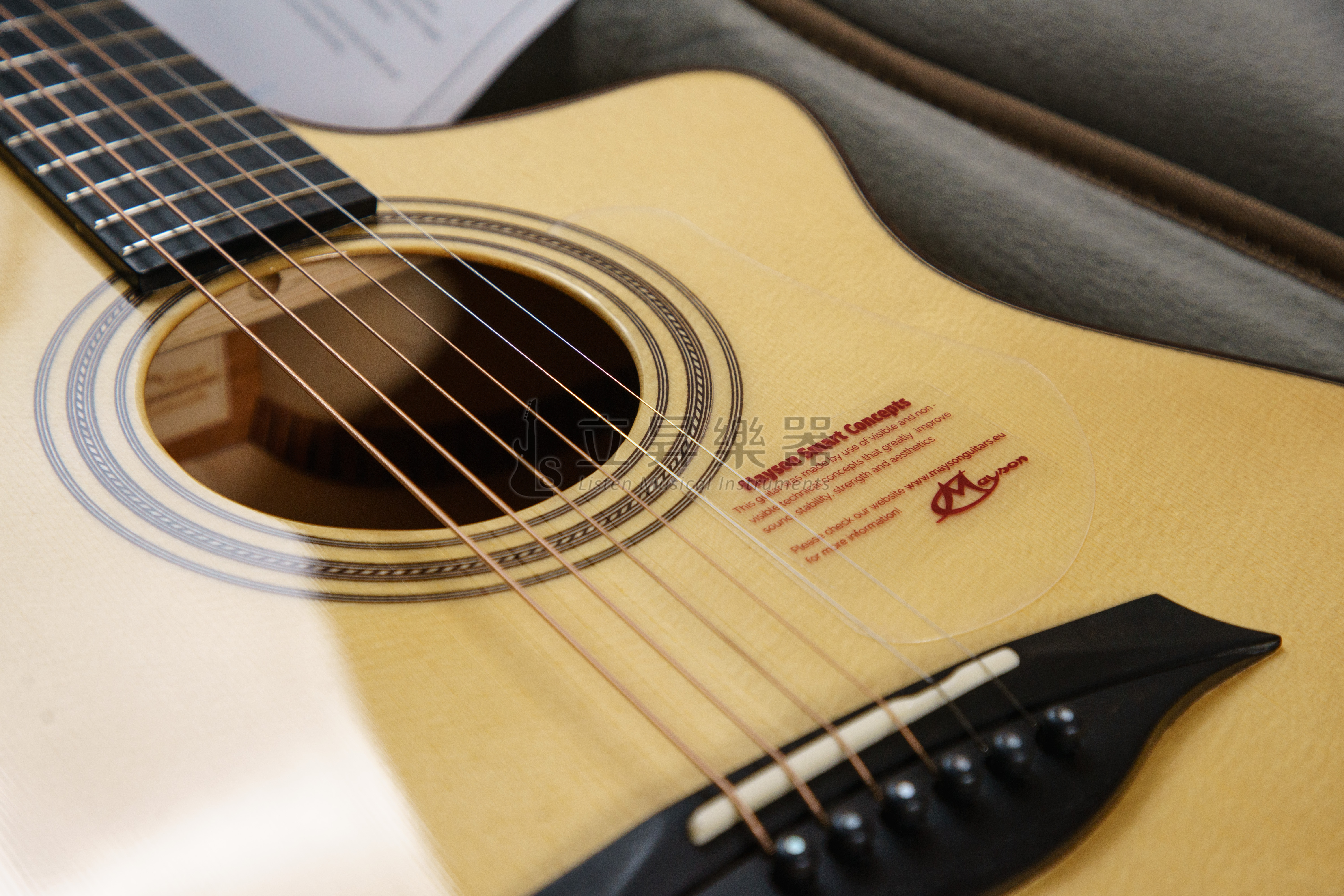 Mayson M7/SC 面單板木吉他 英格蘭雲杉單板 虎紋楓木側背板 M桶缺角 附原廠厚袋 第 3 張圖片｜三峽吉他 / Bass