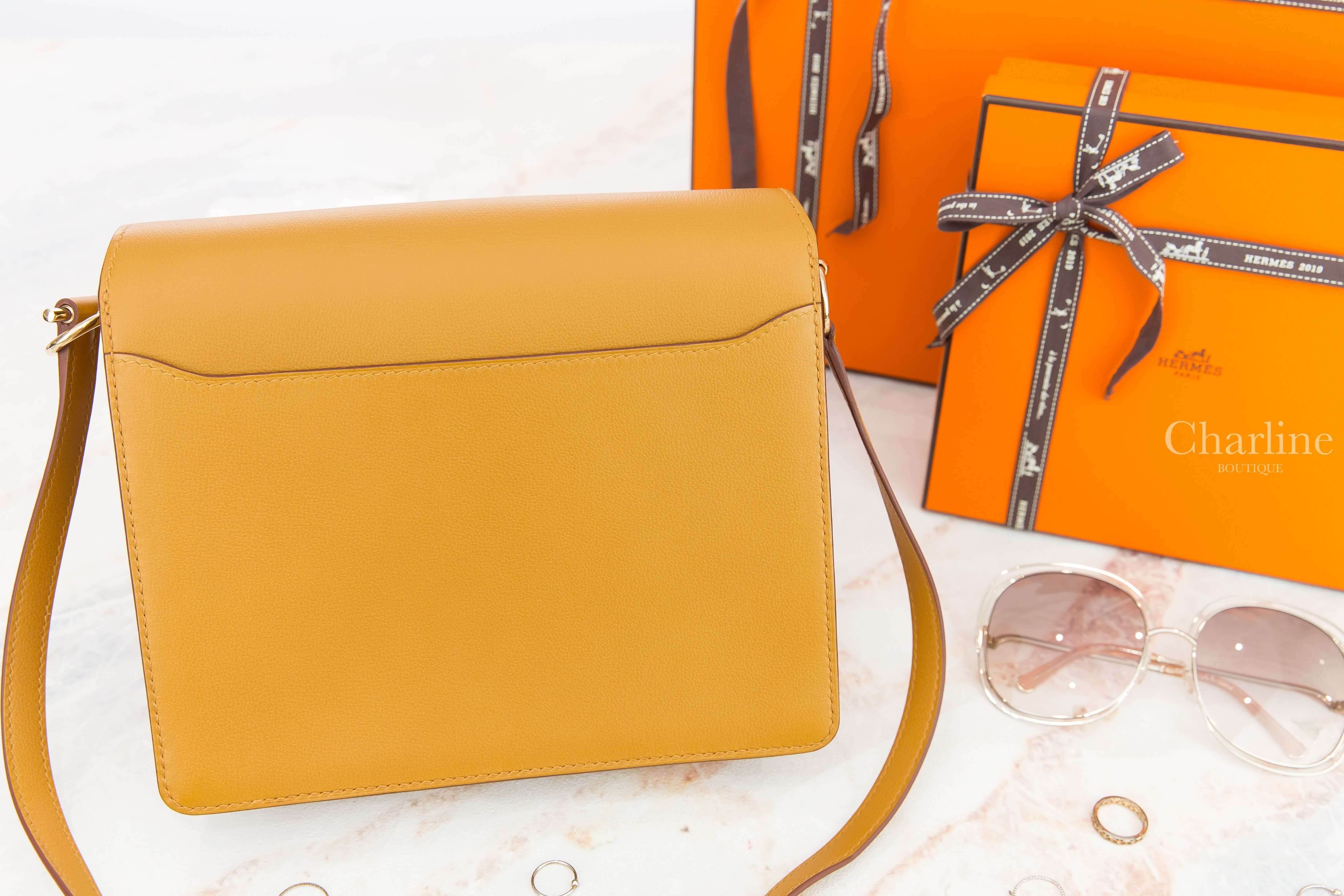Hermès Roulis 23 Bag 2S Sesame Allegro Z刻芝麻黃金釦肩背包-Charline Boutique 精品代購
