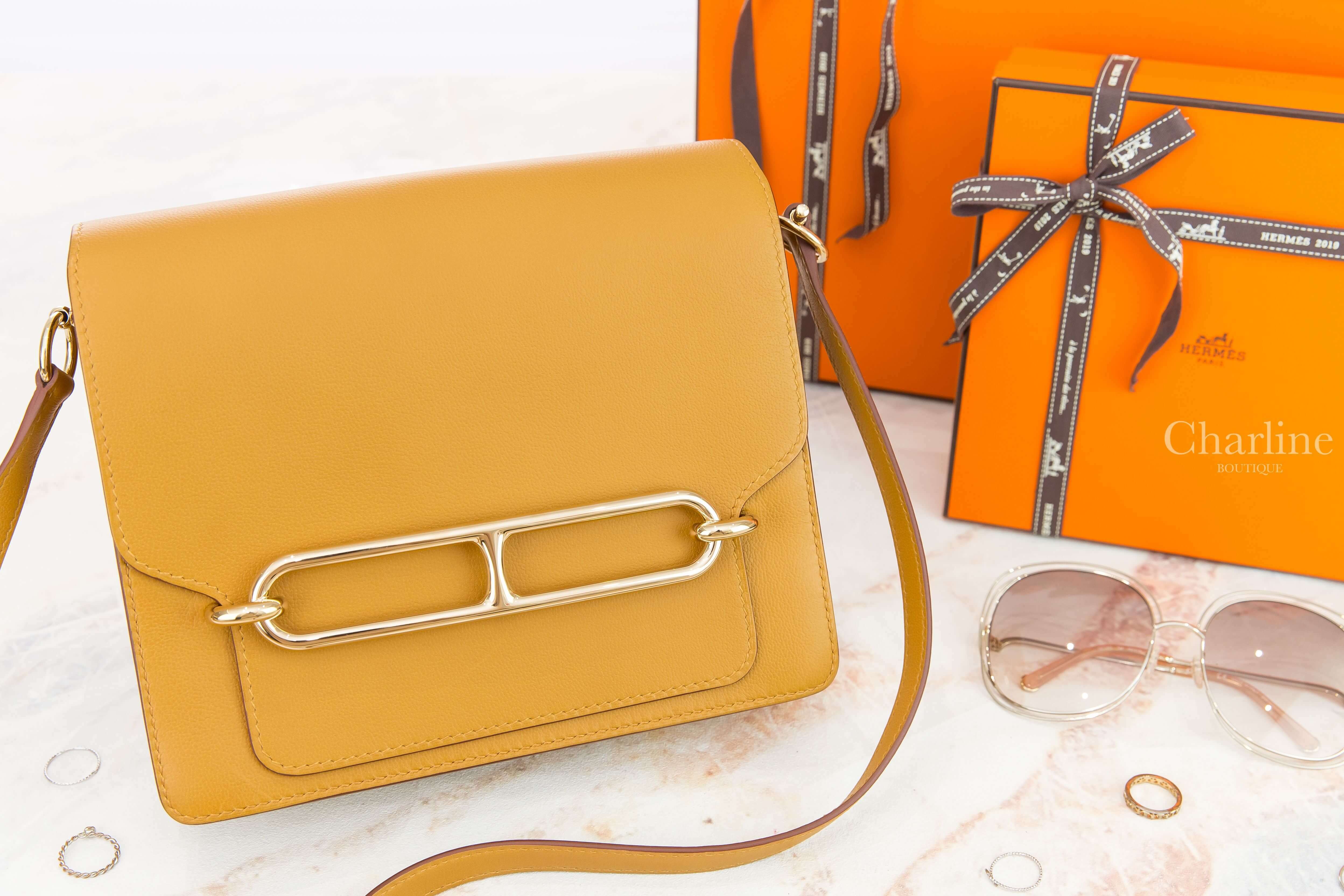 Hermès Roulis 23 Bag 2S Sesame Allegro Z刻芝麻黃金釦肩背包-Charline Boutique 精品代購