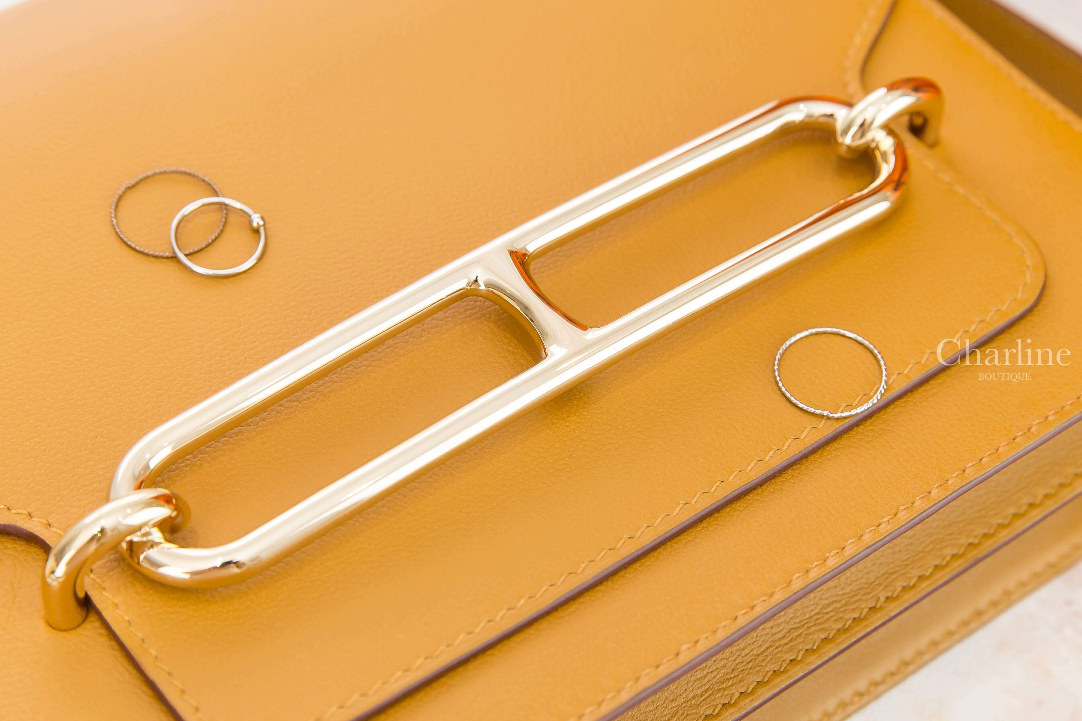 Hermès Roulis 23 Bag 2S Sesame Allegro 芝麻黃金釦肩背包