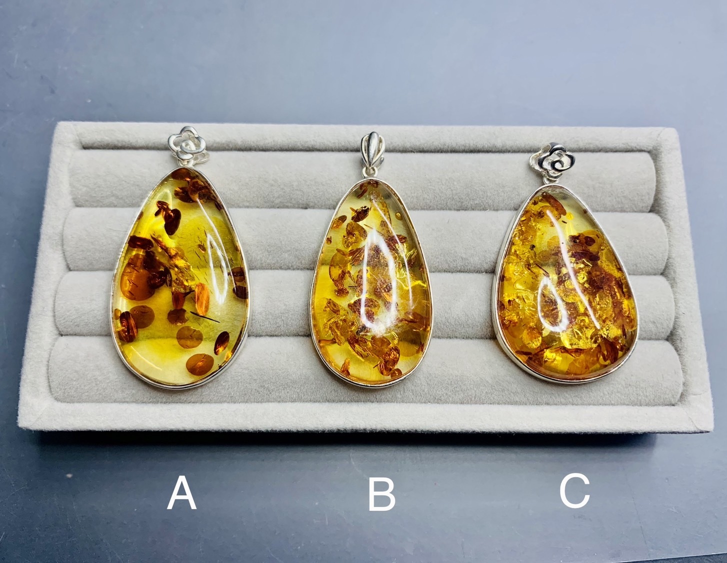 琥珀銀鑲製項鍊墜丨健康呵護良選