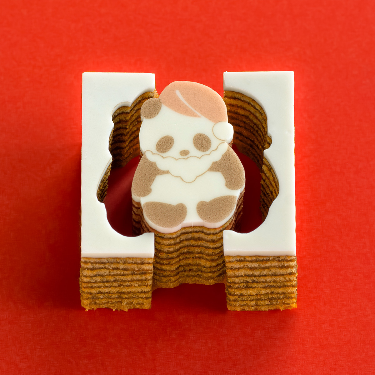 Katanukiya Ginza 聖誕節期間限定熊貓圖案年輪蛋糕