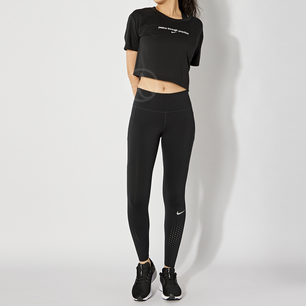 Nike Epic Lux 女子 黑色 綁帶 機能 透氣 中腰 緊身 健身 重訓 束褲 CN8042-010