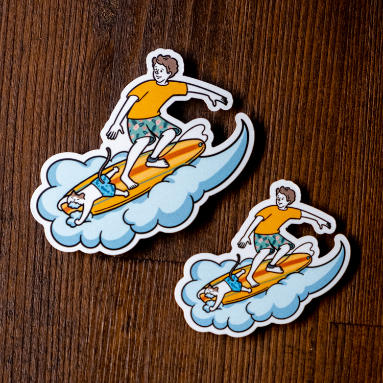 SPPPP｜Flying Boys｜霧面防水貼紙｜天空衝浪