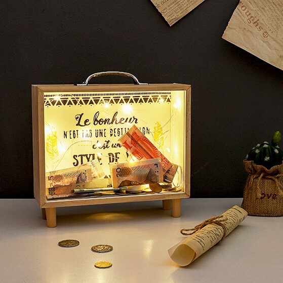 文青風木製存錢筒 11款