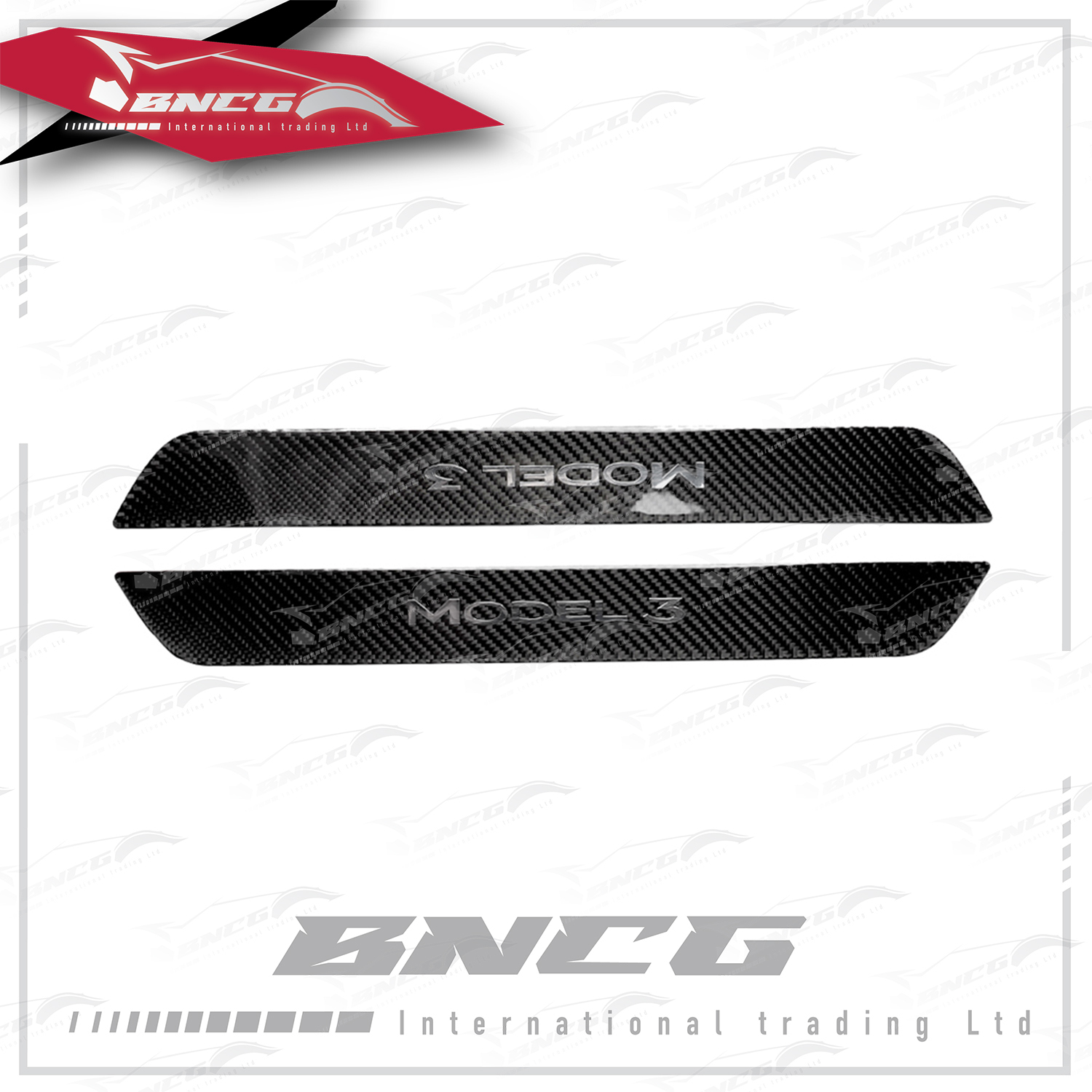 特斯拉 Tesla Model 3 17-20年式 改裝 卡夢 碳纖維 內飾件 前車門 踏板 裝飾貼片【2入】