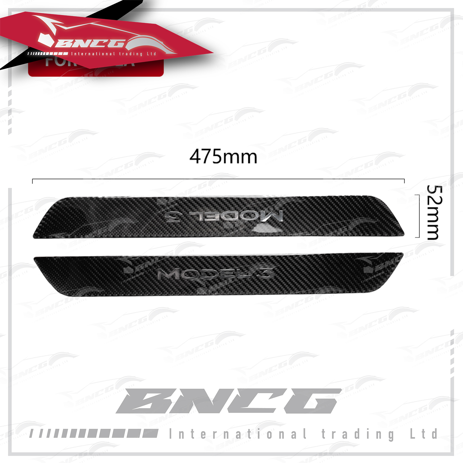 特斯拉 Tesla Model 3 17-20年式 改裝 卡夢 碳纖維 內飾件 前車門 踏板 裝飾貼片【2入】