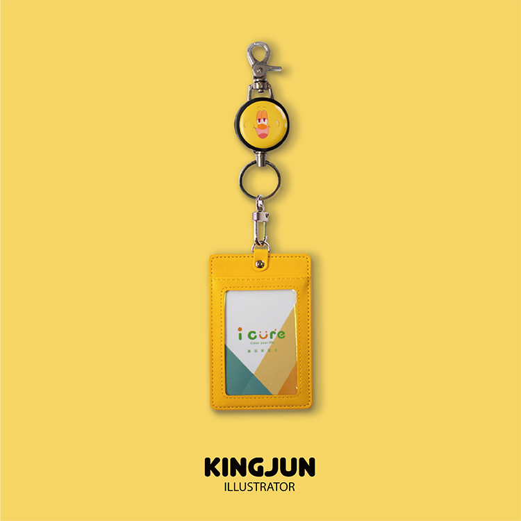 【限定聯名】 icure&KINGJUN-i好溜伸縮卡套-蛋黃