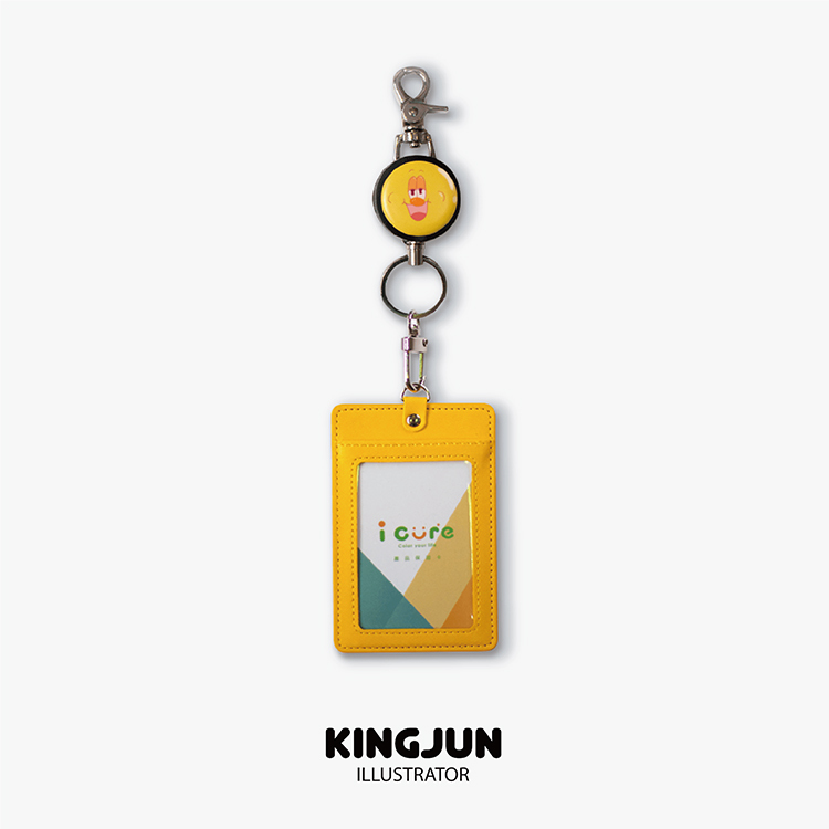 【限定聯名】 icure&KINGJUN-i好溜伸縮卡套-蛋黃