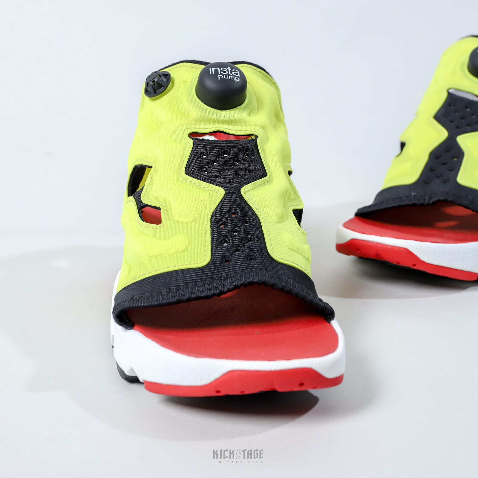 6折】女鞋REEBOK INSTAPUMP FURY SANDAL 黃白紅涼鞋休閒鞋充氣鞋【EF29