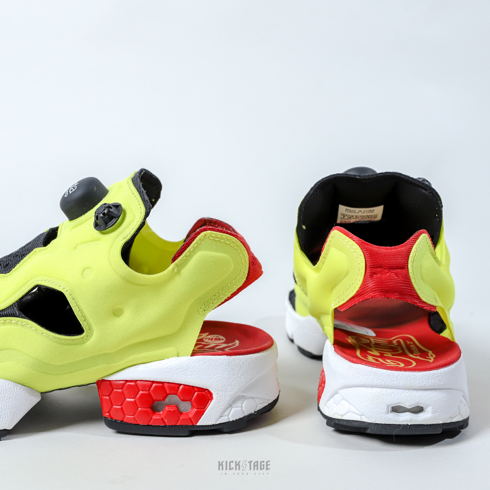 女鞋REEBOK INSTAPUMP FURY SANDAL 黃白紅涼鞋休閒鞋充氣鞋EF2922