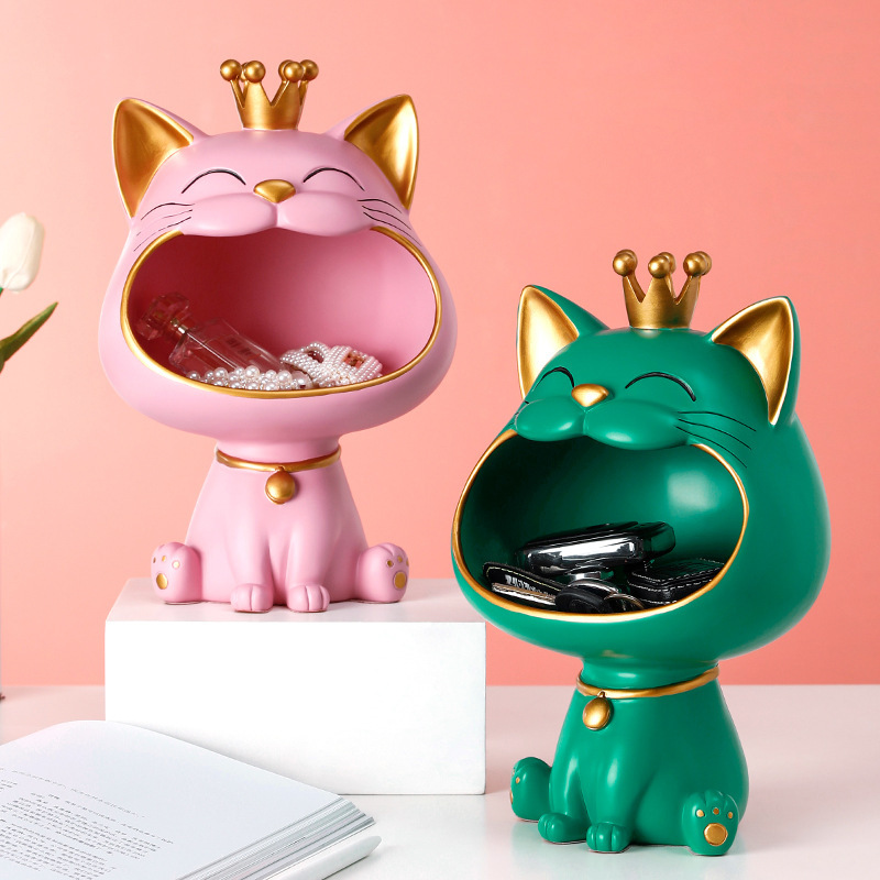 皇冠張嘴招財貓 4色