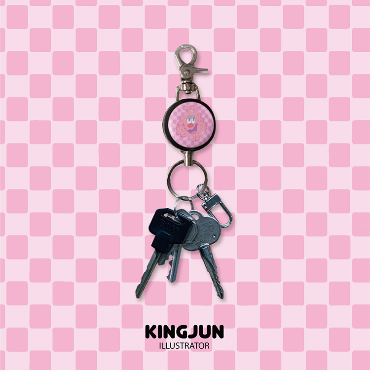 【限定聯名】 icure&KINGJUN-i好溜伸縮鑰匙圈-蠢兔
