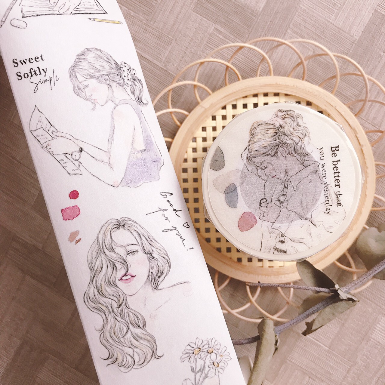 Pion｜素描女孩 紙膠帶