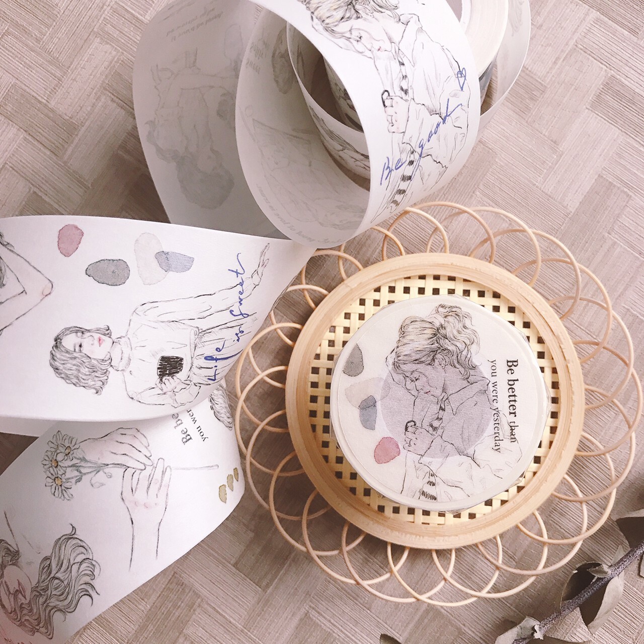 Pion｜素描女孩 紙膠帶