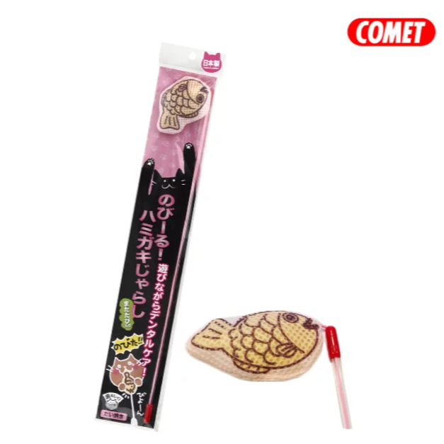 Comet 潔牙伸縮貓棒 鯛魚燒（貓玩具）