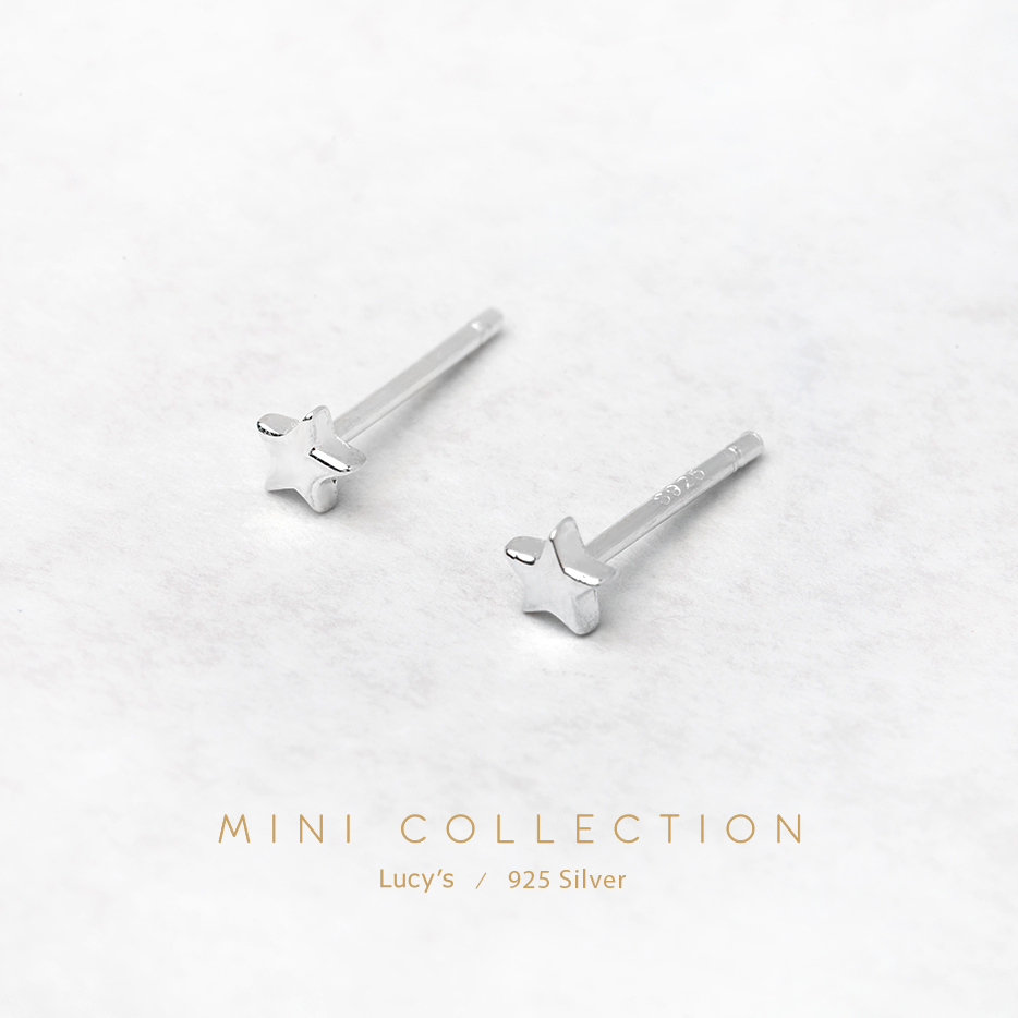 *925純銀〔輕銀系列〕星辰 耳環 (96889)