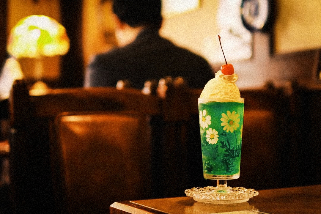 ADERIA Retro 昭和玻璃高腳杯﹝野花﹞