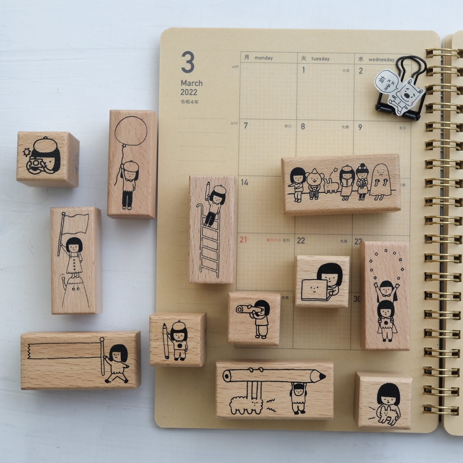 12 Stamps for notebook YOHAND studio