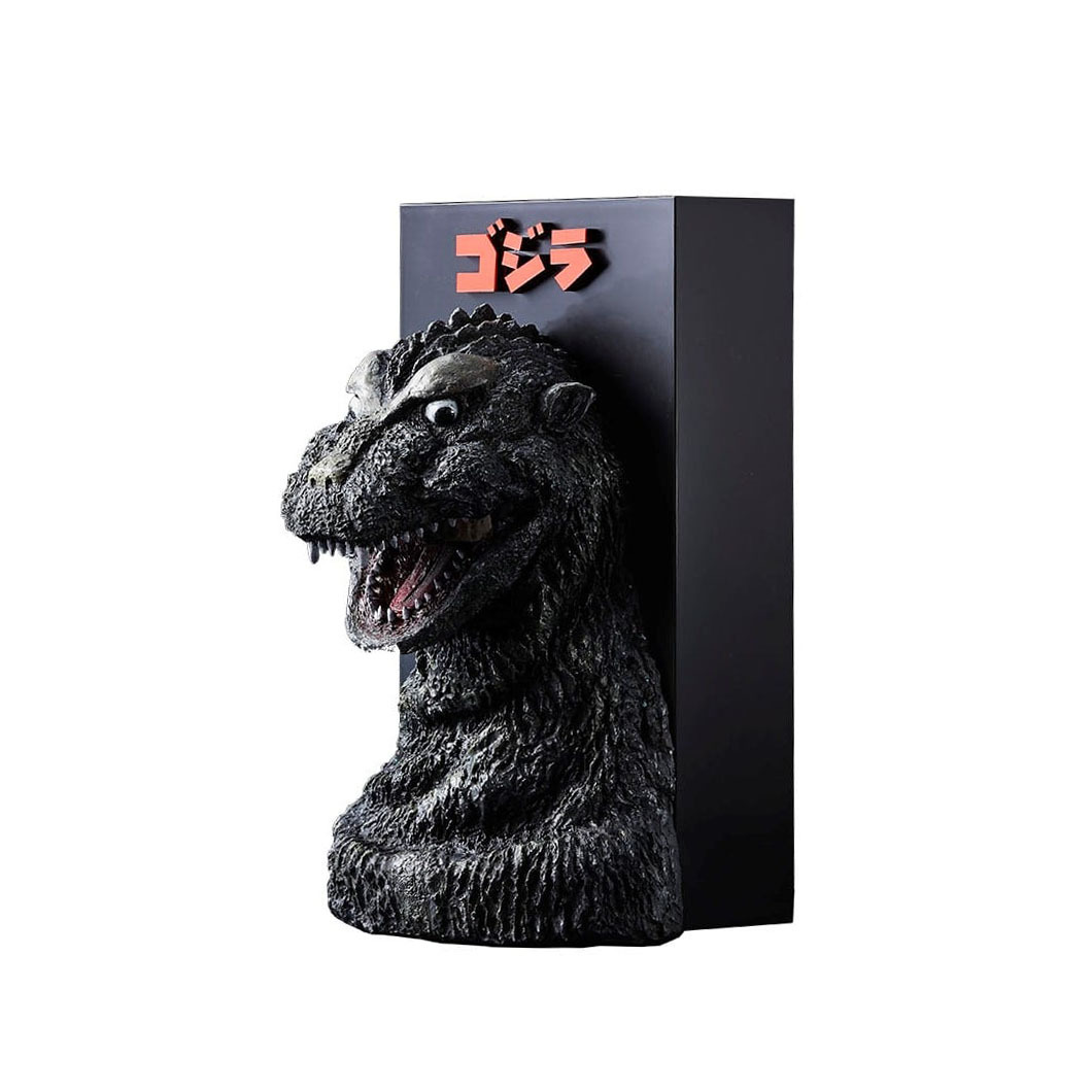 -(A20b)-DREAMPLANETJAPAN INC. ゴジラ BOXティッシュケース 初代ゴジラ 初代哥吉拉頭部造型面紙盒 POLYSTONE材質 26cm