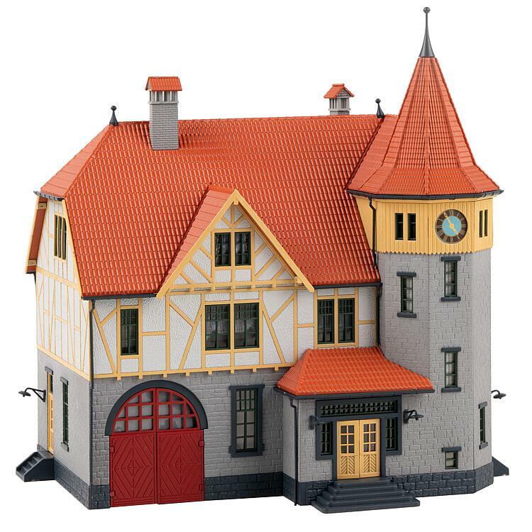 Faller 130649 HO scale, Town hall with fire brigade garage