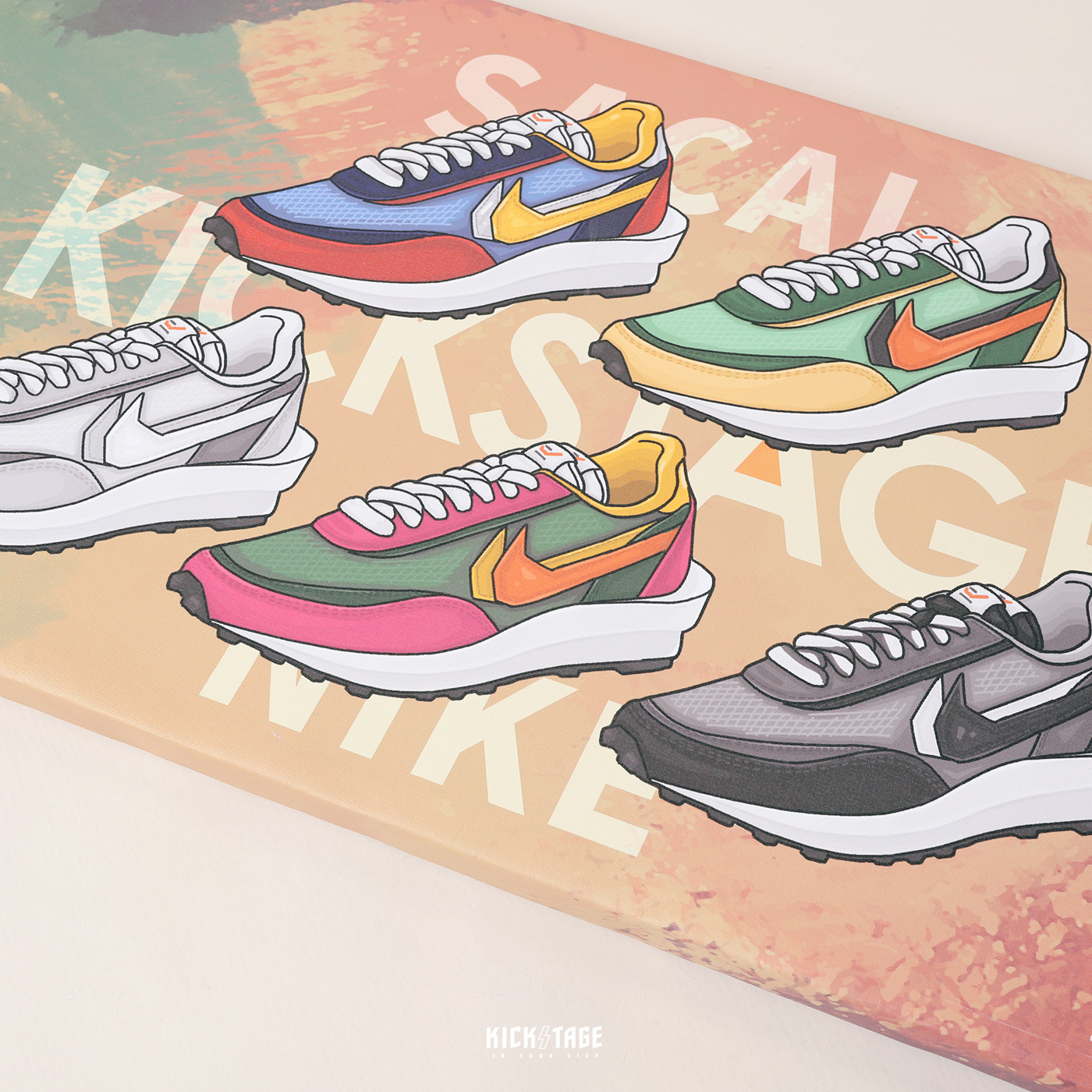 KICKSTAGE x 寂寞鱷魚 Nike sacai 聯名 lonely.crocodile 畫布 掛畫【KS53】