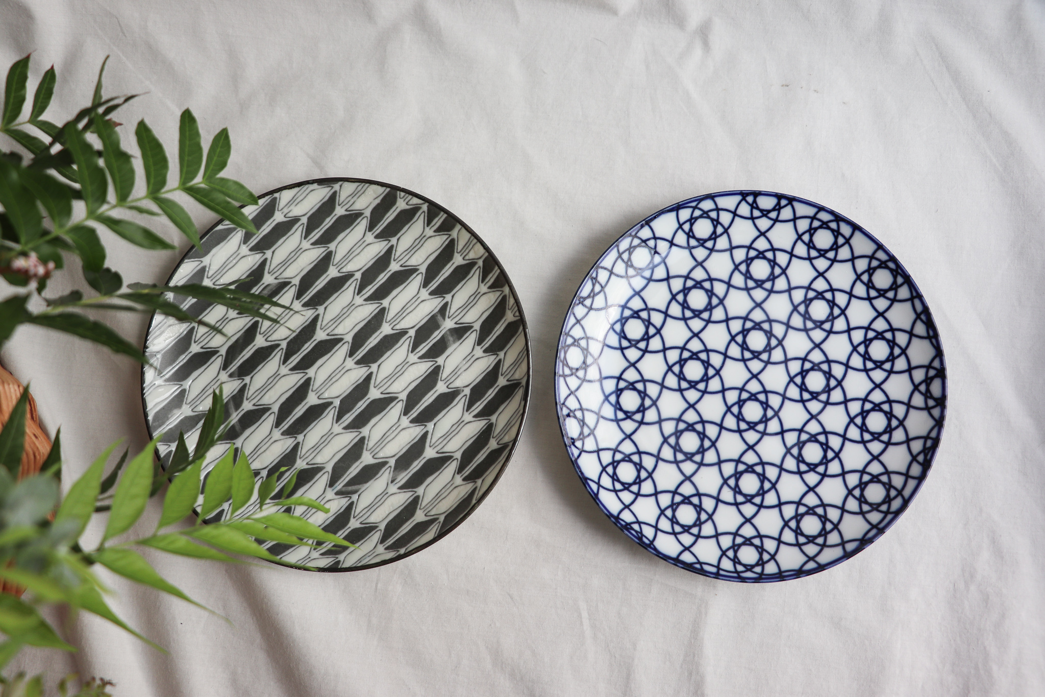 ☆美濃燒 箭紋 網紋 6吋盤