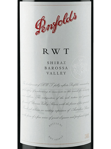 Penfolds RWT Shiraz 2019 (RP96)