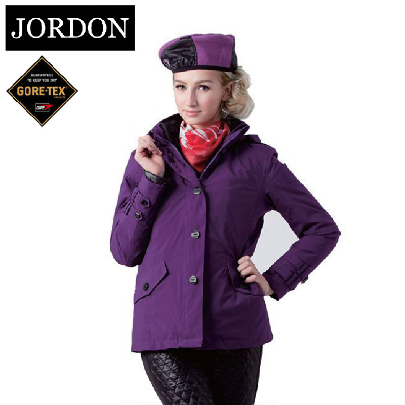 JORDON 橋登 GORE-TEX+鵝絨兩件式外套 女款 深紫 保暖透氣/防風防水/舒適 06JW1112