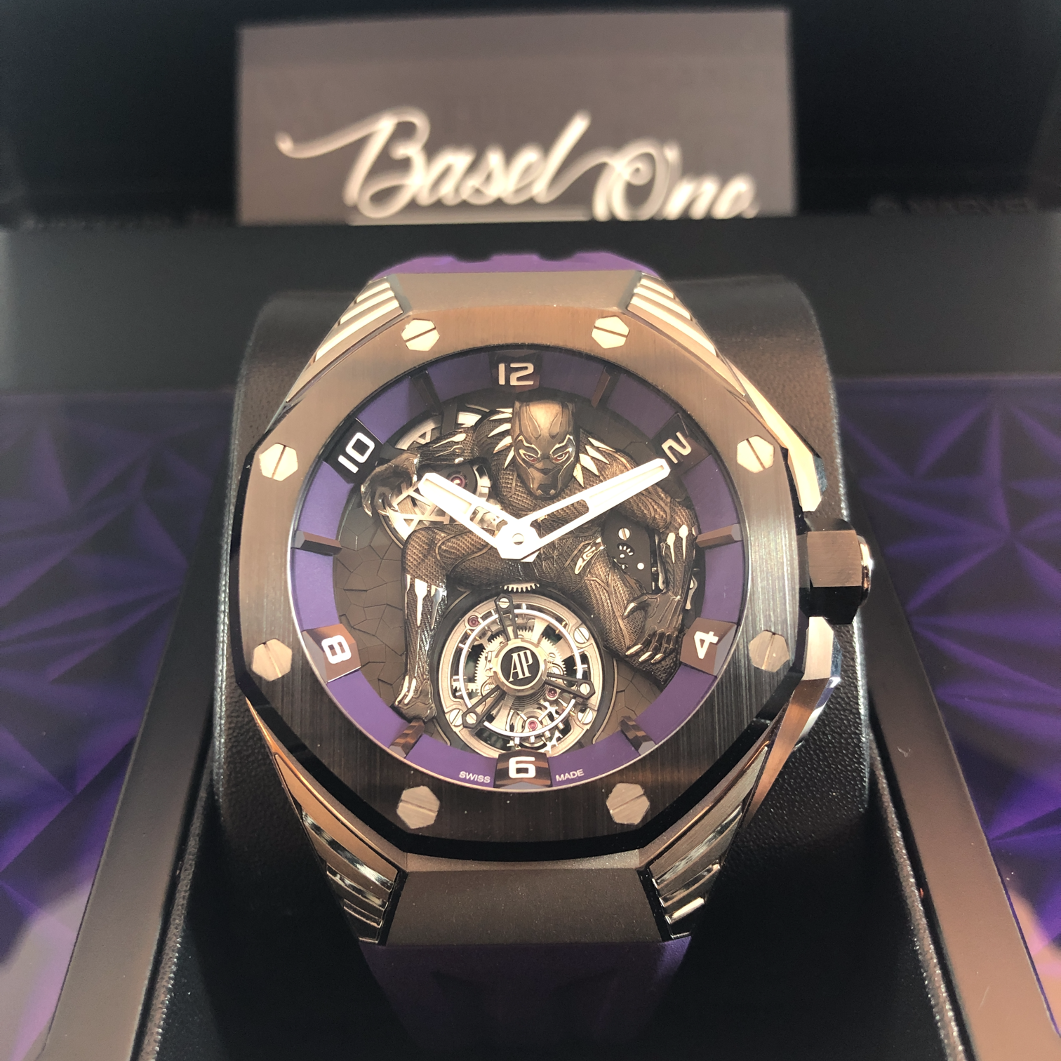 BRAND NEW AUDEMARS 26620IO ROYAL OAK CONCEPT “BLACK PANTHER” FLYING TOURBILLON