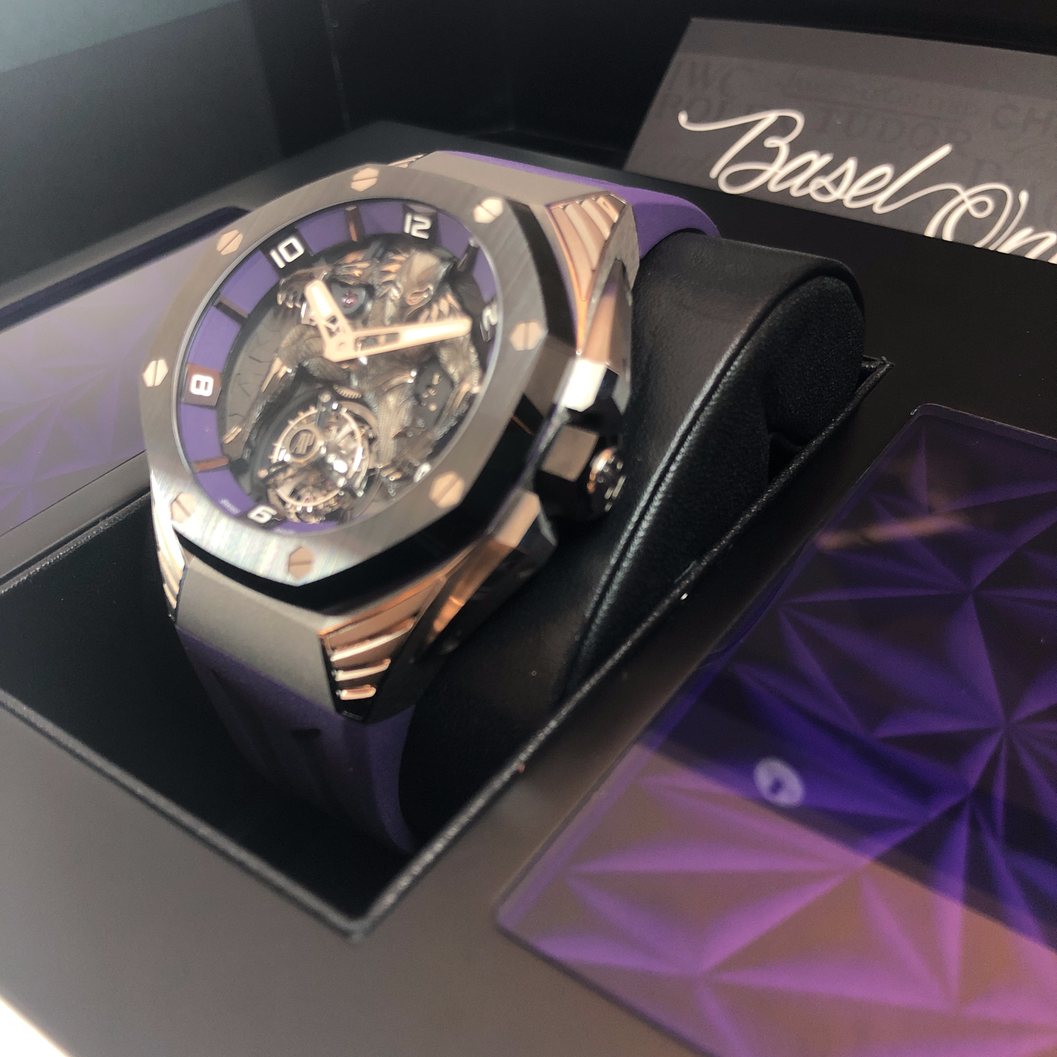 Audemars Piguet Royal Oak Concept Black Panther Flying Tourbillon  Titanium 42mm Black Purple 26620IO.OO.D077CA.01 - BRAND NEW