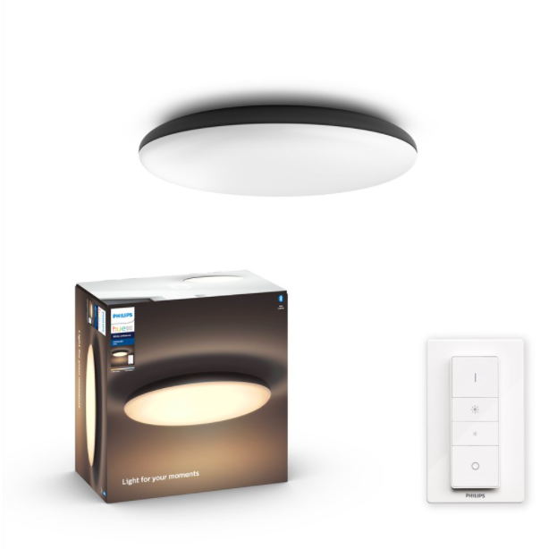【夏季8折優惠！】PHILIPS Hue Cher Ceiling 可調光暗可調色 連遙控 (黑)