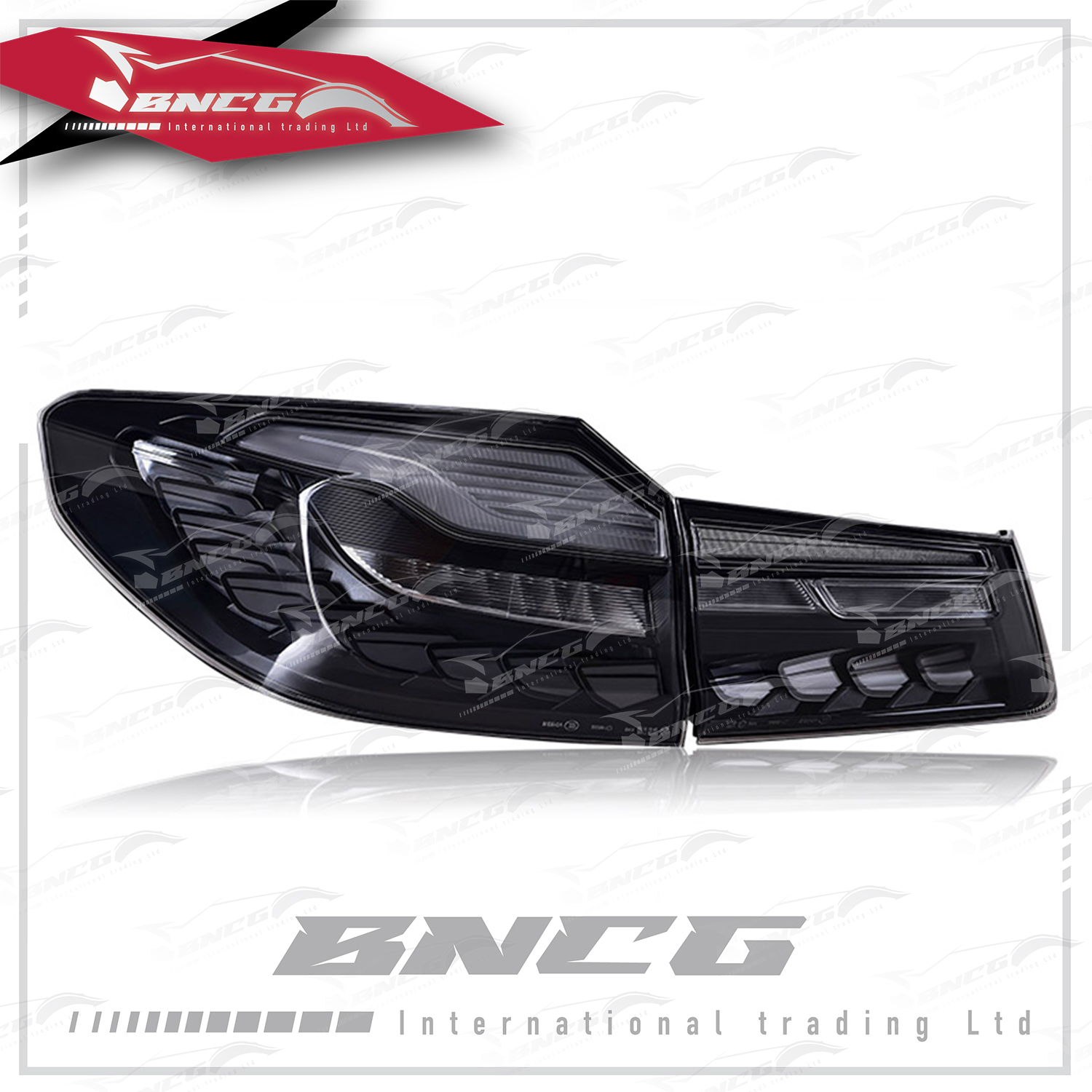 寶馬 BMW 5系 G30 520i 530i M550i 改裝 OLED流光 龍鱗 龍麟 尾燈 燈飾升級 燻黑 / 紅