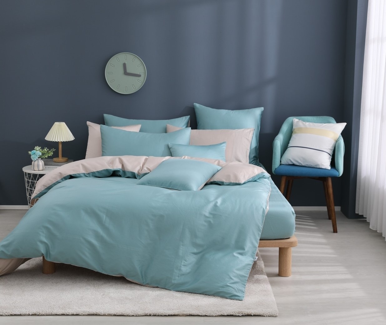 纯棉床包組-馬卡龍綠(60支純棉-300織)