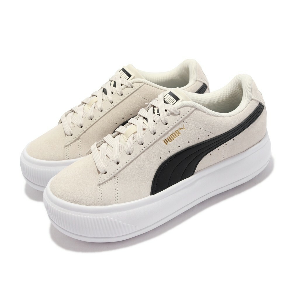 Puma SUEDE MAYU 增高厚底 休閒 米色 女款