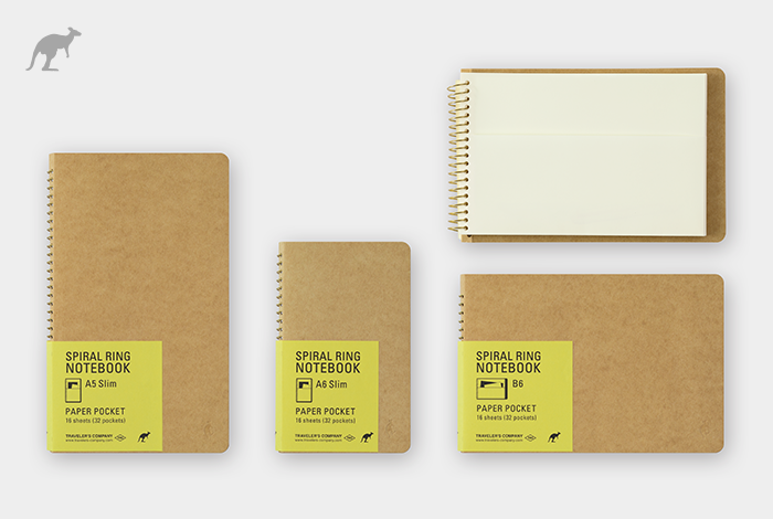 TRC Spiral Ring 筆記本 口袋信封(3種尺寸）
