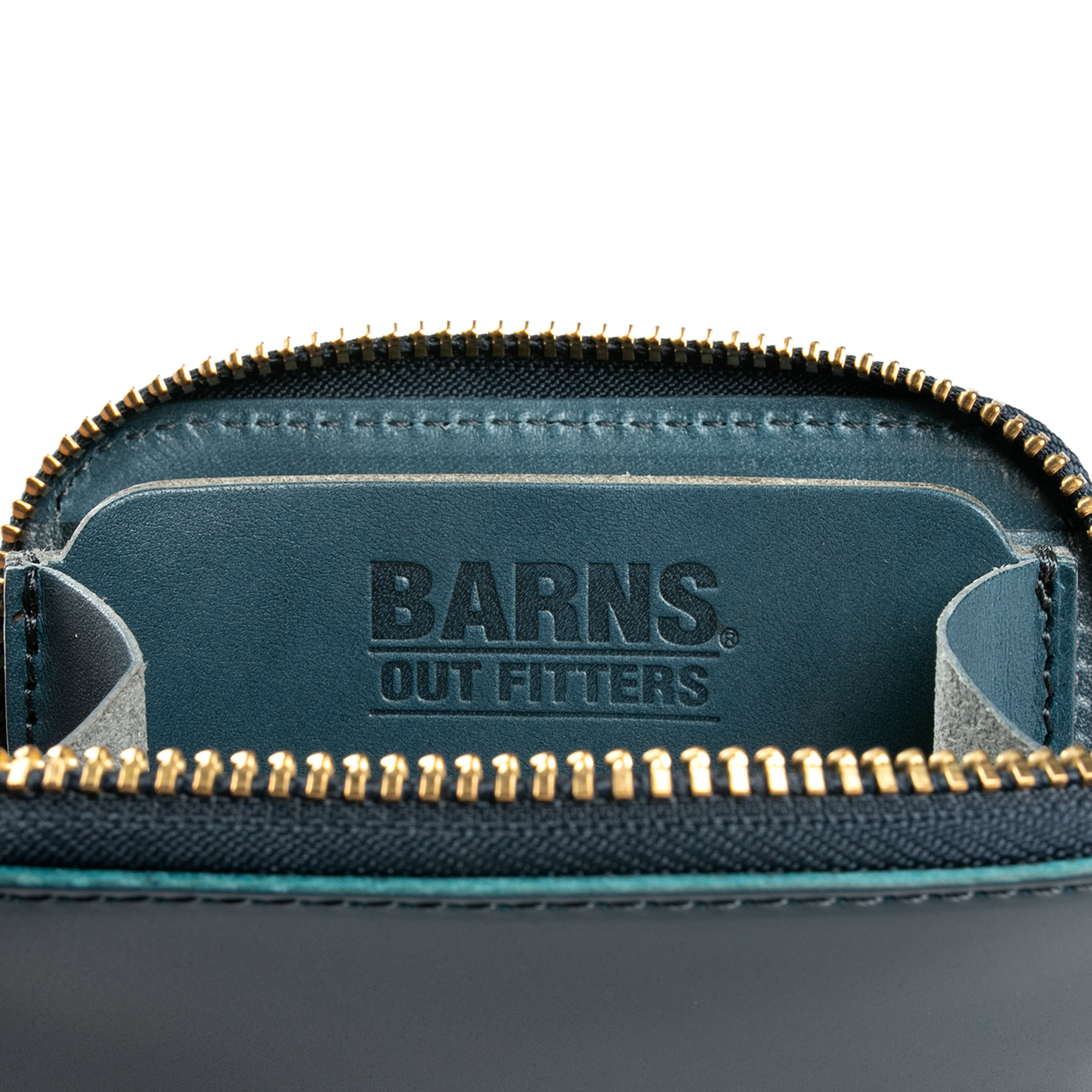 Barns Outfitters - Cordovan Round Zip Mini Wallet Navy