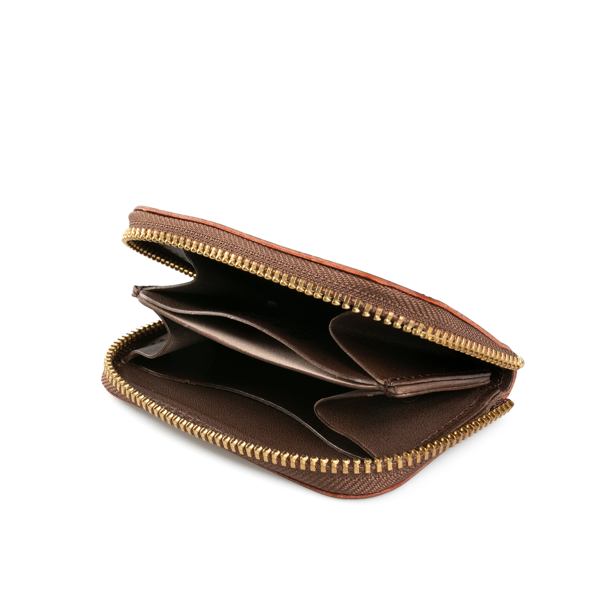 Barns Outfitters - Cordovan Round Zip Mini Wallet Choco