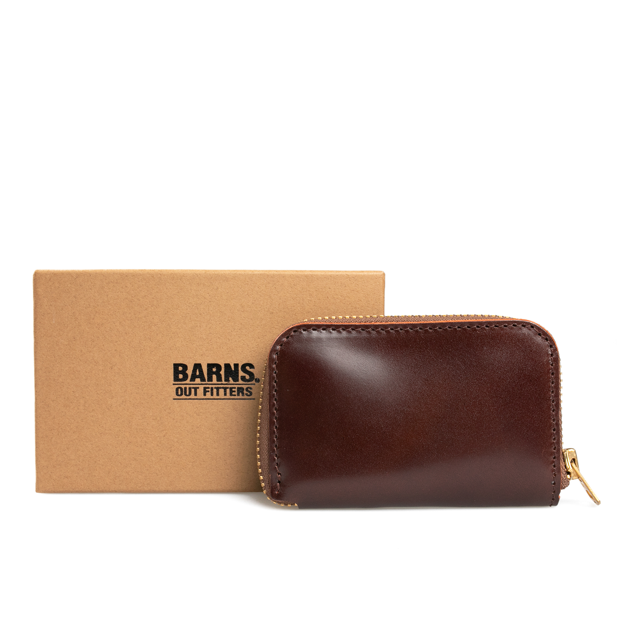 Barns Outfitters - Cordovan Round Zip Mini Wallet Choco