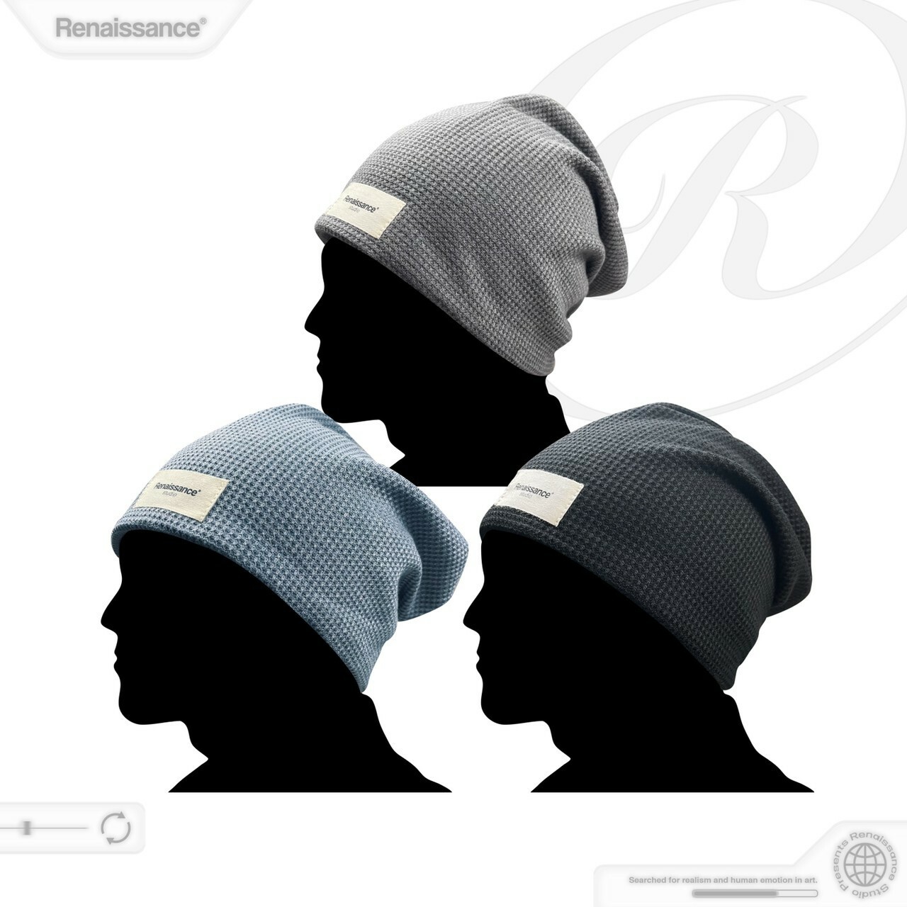 RENAISSANCE 新款 RS Logo 編織冷帽 “ RS Slouch beanie hat “