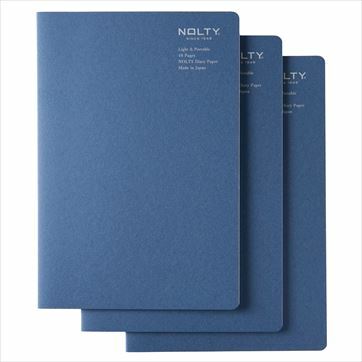薄型上方留白方眼筆記本三冊組 能率 / 日本 NOLTY