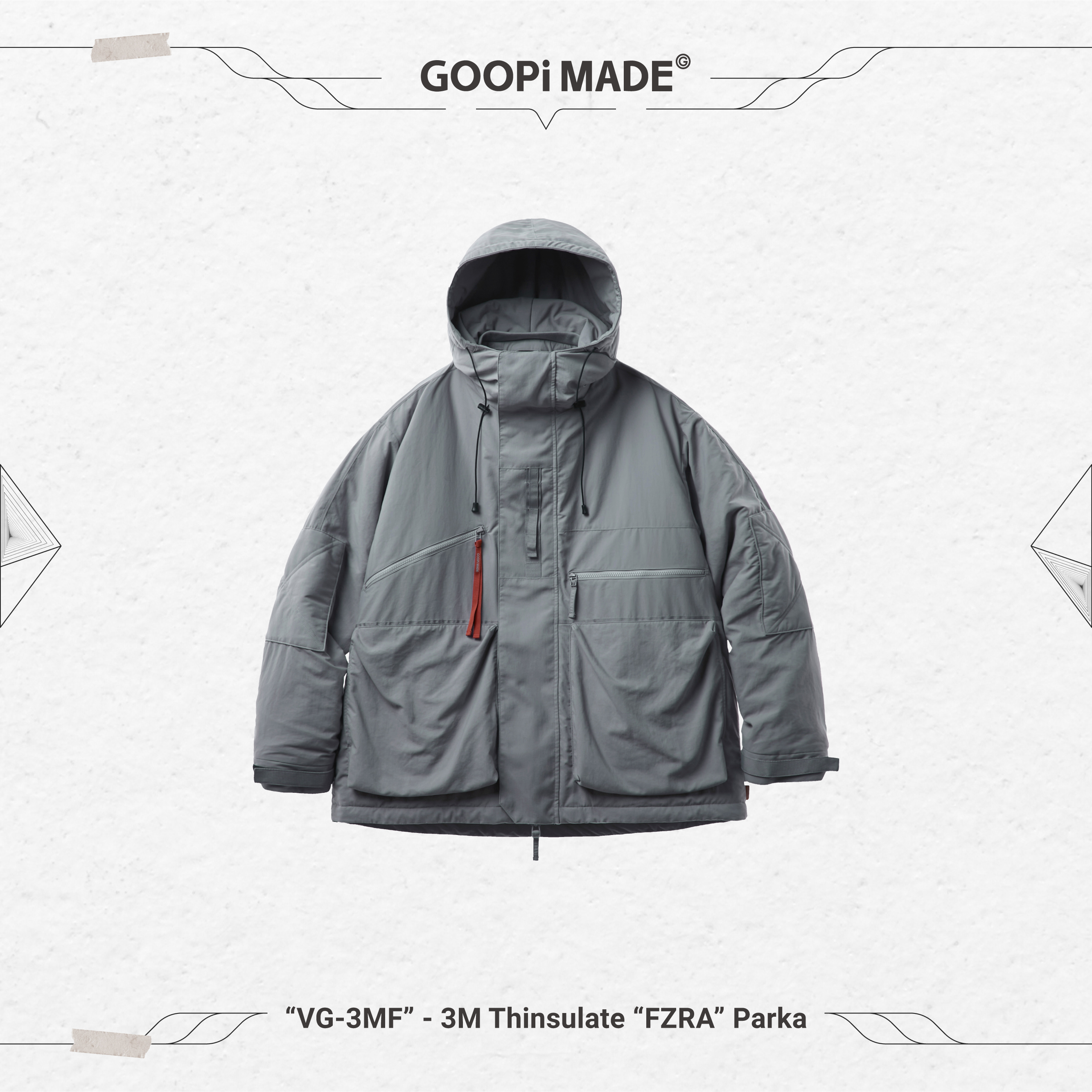 VG-3MF” - 3M Thinsulate “FZRA” Parka - Mist Gray VG-3MF” - 3M Thinsulate “FZRA” Parka - Mist Gray