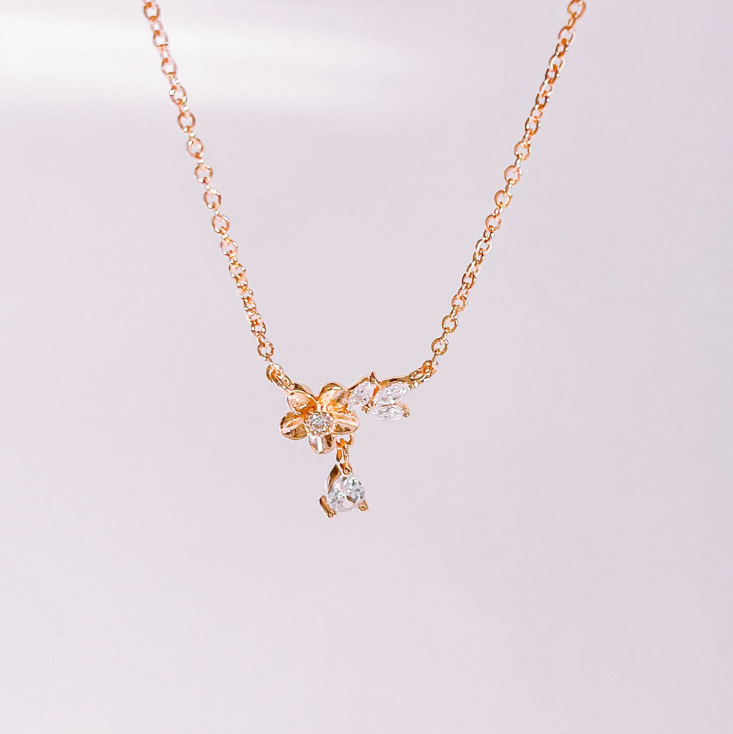 迷境漫舞小白花 純銀項鍊